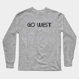 Go West, black Long Sleeve T-Shirt